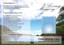 Funeral Program outside